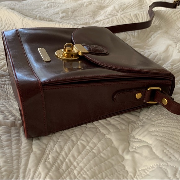 Sold - Vintage Polo Ralph Lauren Burgundy Crossbody Bag - Picture 4 of 15
